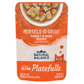Natural Balance Platefulls Indoor, sachet 3 onces – repas pratique et complet pour chat adulte.