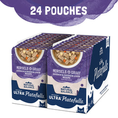 Natural Balance Platefulls Chat Indoor, poche 3oz idéale pour repas quotidien