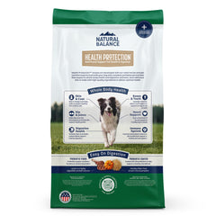 Natural Balance Protection Santé – image croquettes pour chien, soutien potentiel peau et pelage.
