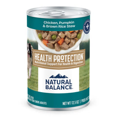 Natural Balance Protection Santé : morceaux de poulet dans un ragout appétissant.