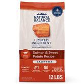 Natural Balance saumon-patate-douce-sec, croquettes protéiques adaptées pour chiens sensibles.