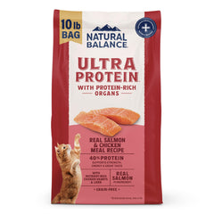Natural Balance Ultra Protein: image saumon et foie pour chats gourmets et proteines élevées