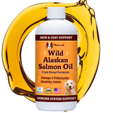 Natural Dog Company huile saumon sauvage Alaska—bouteille pour peau hydratée et pelage brillant