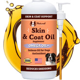 Natural Dog Company huile peau-poil : bouteille pompe pour dosage pratique