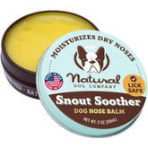 Emballage recyclable du Natural Dog Company Snout Soother Balm pour soin responsable.