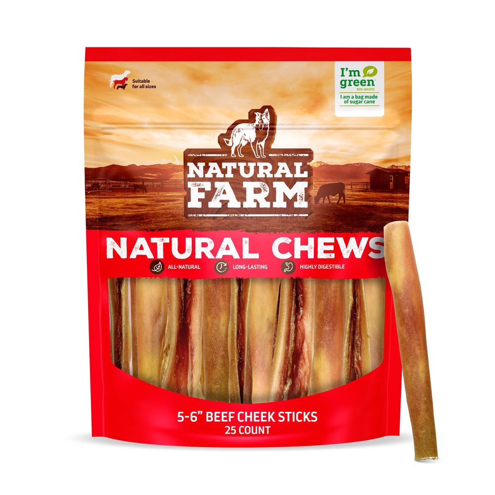 Bâton Natural Farm joues-boeuf pack 25, pratique pour chien.