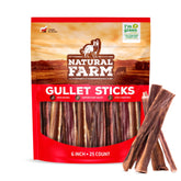 Natural Farm bâtonets d'œsophage emballage vert écologique, friandise durable pour chiens.