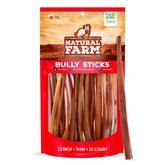 Natural Farm bâtonnet-boeuf 12 pouces, protéine pour muscles et énergie.