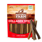 Natural Farm batonnet collagene chien 6 pouces, mastication prolongée.
