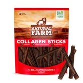 Natural Farm bâtonnet collagène enrobé boeuf 4-pouces, texture durable pour chiens petits et moyens