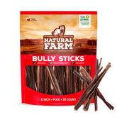 Natural Farm bâtonnets Pizzle 6 pouces – paquet visible, friandise naturelle pour chiens.