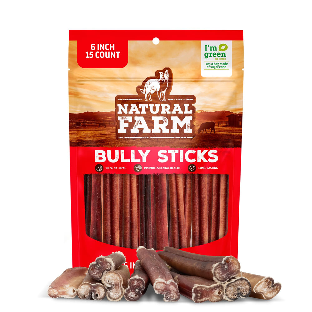 Natural Farm Bâtons en bœuf emballage clair montrant le produit.