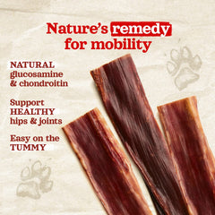 Natural Farm gros plan texture baton boeuf, digestible et agréable à mâcher.