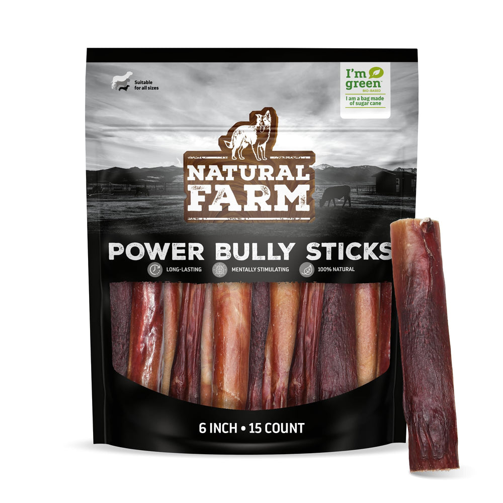 Natural Farm emballage des friandises 2 en 1 pour chiens, pratique et sûr.