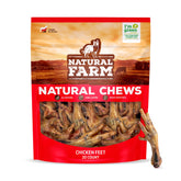 Natural Farm pieds-de-poulet-sans-ongles pour chien, friandise digeste et sûre.