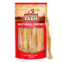 Natural Farm Tendons de bœuf Extra‑Épais (9-12 po) – soutien potentiel des articulations lors de la mastication.