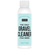 natural rapport nettoyant gravier aquarium, bouteille en avant, favorise un habitat aquatique plus sain.