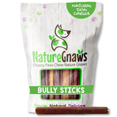 Nature Gnaws bâtons de boeuf longs, texture épaisse pour une mastication durable.