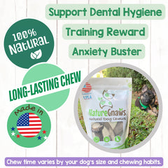 Nature Gnaws Cornes d’élan pour chiens, dents propres et haleine fraîche.