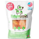 Nature Gnaws Oreilles de porc pour chien – texture dense et mastication prolongée.