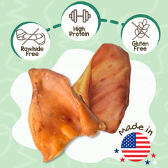 Nature Gnaws Oreilles de porc – aperçu sur la texture dense pour mastiquer longtemps.