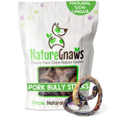 Nature Gnaws Paquet baton porc bretzels: friandise naturelle pour occuper les chiens.
