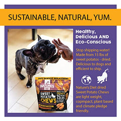 Nature's Diet friandises-patates-douces-sante-chiens, collation saine et savoureuse pour chiens actifs.