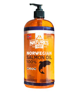 Nature's Diet huile saumon norvégienne, bouteille-pompe, dosage pratique quotidien