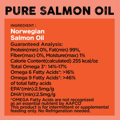 Nature's Diet huile saumon norvégienne, dose mesurée par pompe