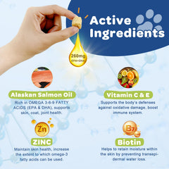 Nature Target composition biotine zinc vitamines — peau et poil potentiellement renforcés.