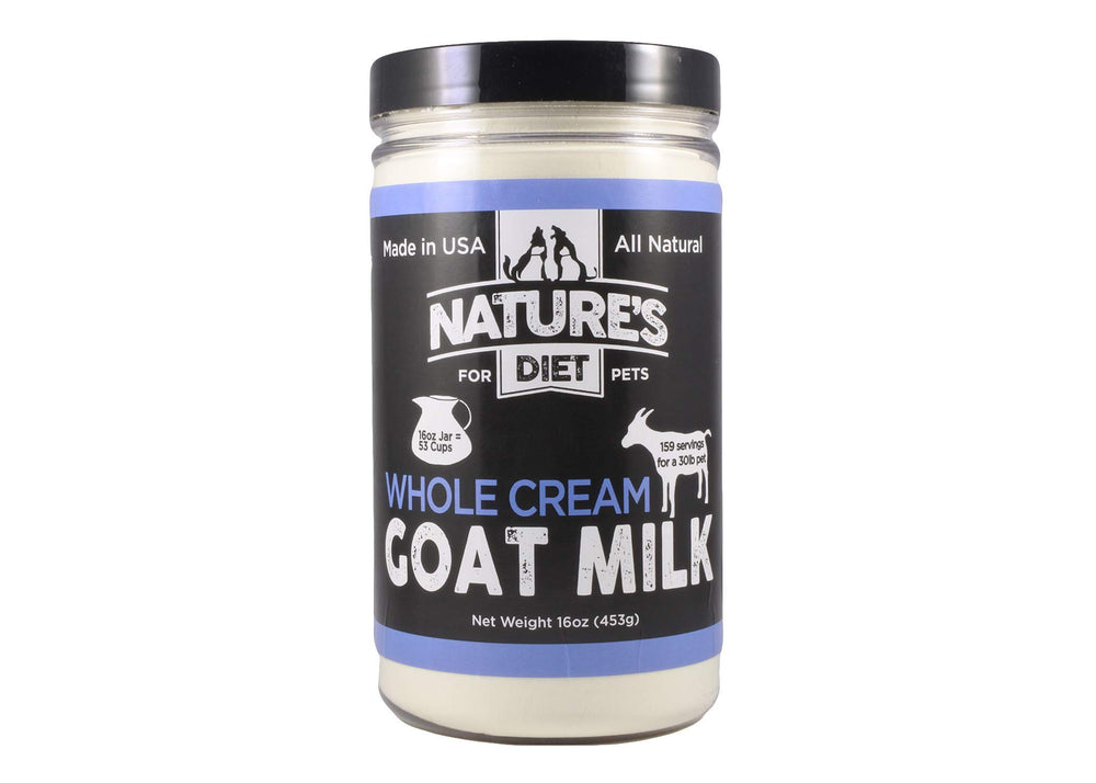 Lait chèvre Nature's Diet en emballage prêt à reconstituer pour un repas nourrissant.