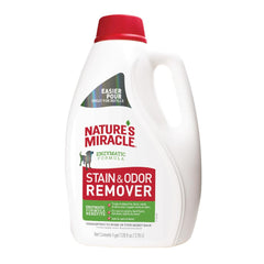 Nature’s Miracle: bouteille-nettoyant-taches-odeurs pour sols et textiles.