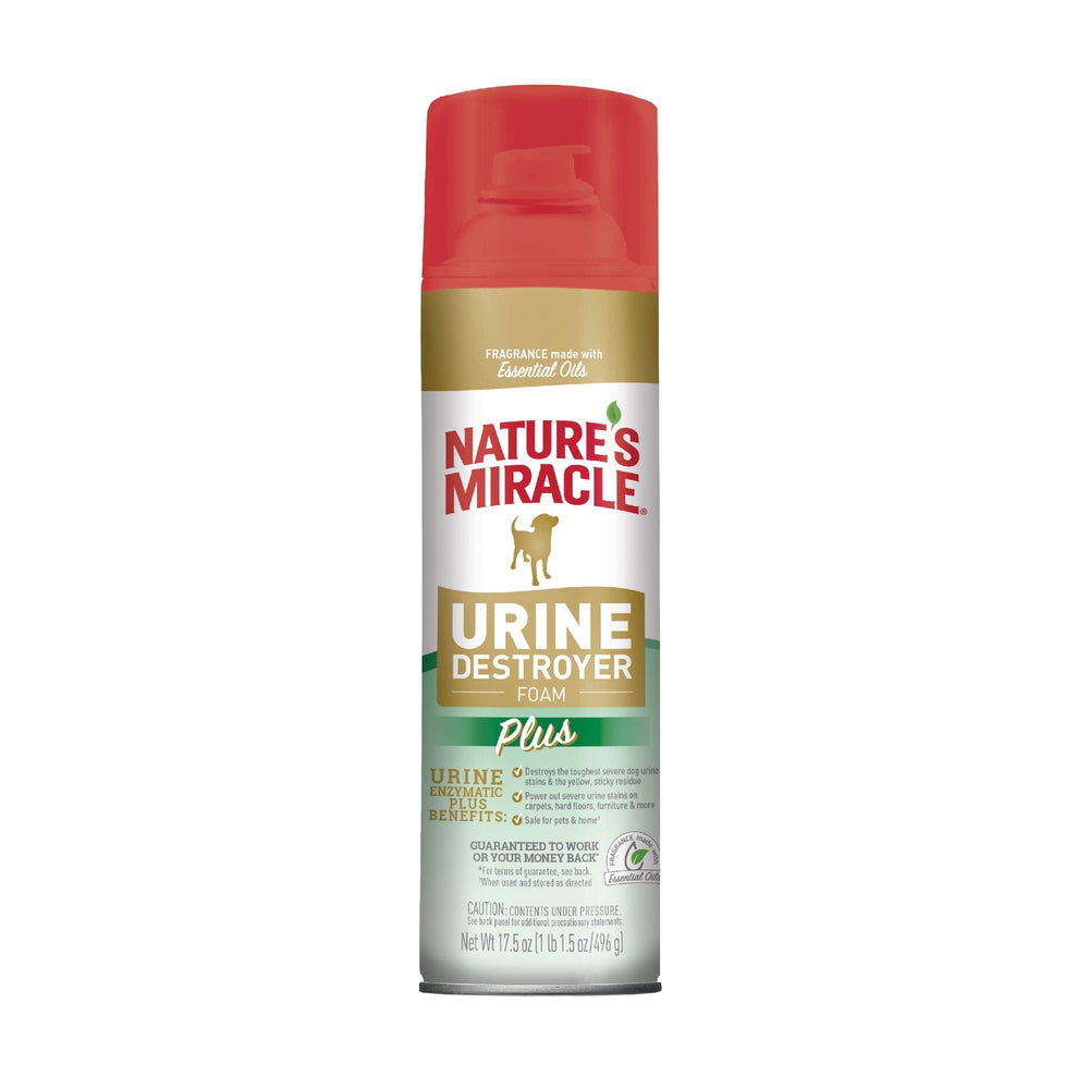 Nature's Miracle Destructeur Urine Plus — Bouteille Mousse nettoyant taches d’urine canine, efficace