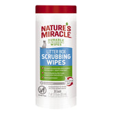 Lingettes Nature’s Miracle pour nettoyage rapide du bac à litière et réduction des odeurs.