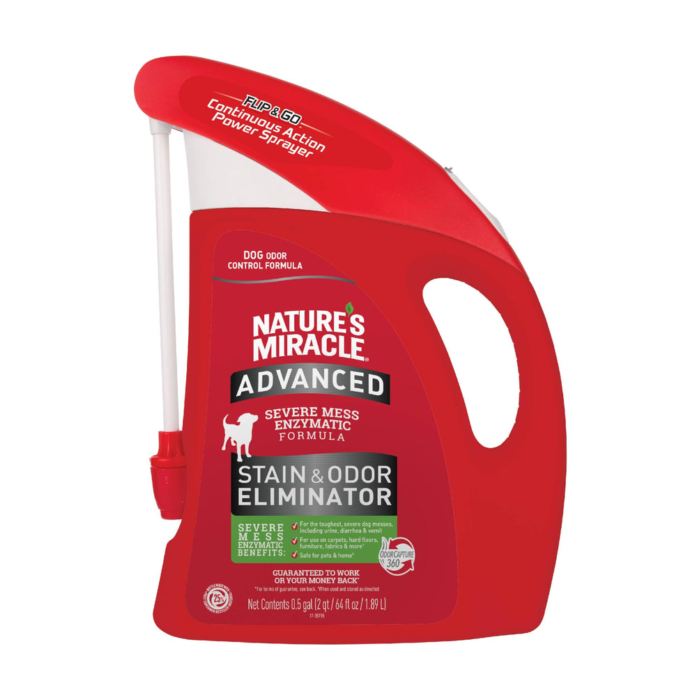 Nature's Miracle avancé: taches et odeurs avec spray précis Flip & Go.