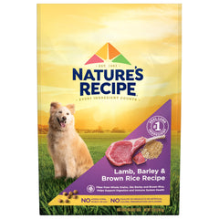 Nature's Recipe agneau-riz: sac de 12 livres pour chien adulte, soutien musculaire.