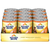 Nature’s Recipe – boîte humide poulet patate douce citrouille, idéale pour chiens sensibles (sans céréales).