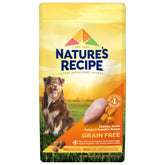 Sachet Nature's Recipe grain free au poulet, patate douce et citrouille pour chiens actifs.