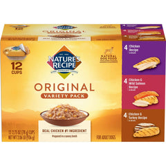 Nature's Recipe plat humide poulet, portion pratique pour chien.