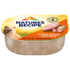 Nature's Recipe poulet et riz brun dans bouillon, portion prête à servir