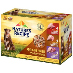 Nature’s Recipe: poulet-dinde sans cereales en bouillon, repas pratique pour chien