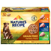 Nature’s Recipe variete poulet-venaison-canard sans grain, portions pratiques pour repas quotidiens.