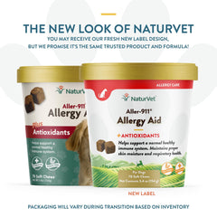 NaturVet Aller-911 - tablettes pratiques pour chiens et chats, soutien immunitaire.