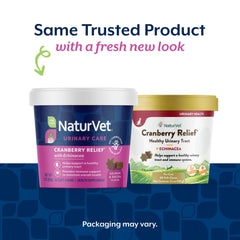 NaturVet Cranberry Relief Plus Echinacea pour chats — boîte 60 ct, pratique à offrir quotidiennement