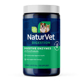 NaturVet Digestive Enzymes – bouteille de poudre facilitant la digestion des chiens et chats.