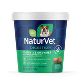NaturVet enzymes digestives – bouteille du complément chien, soutien potentiel à la digestion.