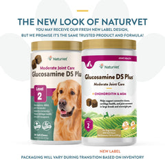 NaturVet Glucosamine DS Plus – friandises molles faciles à donner pour chiens et chats adultes.