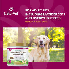 NaturVet Glucosamine DS Plus – usage quotidien facilité pour chiens et chats actifs.