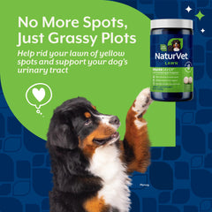 NaturVet GrassSaver Wafers – réduction potentielle des odeurs et taches sur pelouse.