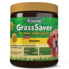 NaturVet GrassSaver – bouteille 120 gommes prête à l’emploi pour chiens.